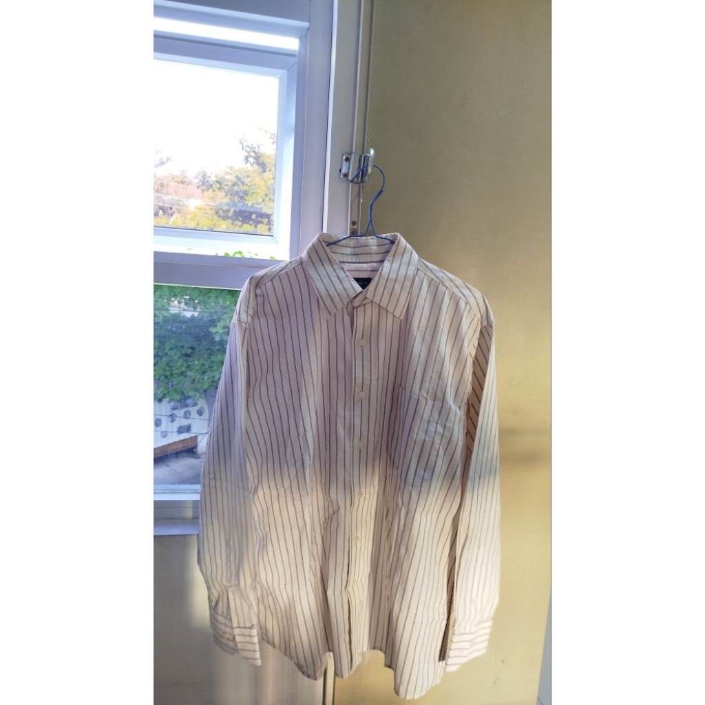 (pre❤️) KEMEJA OVERSIZE ARROW PUTIH GARIS