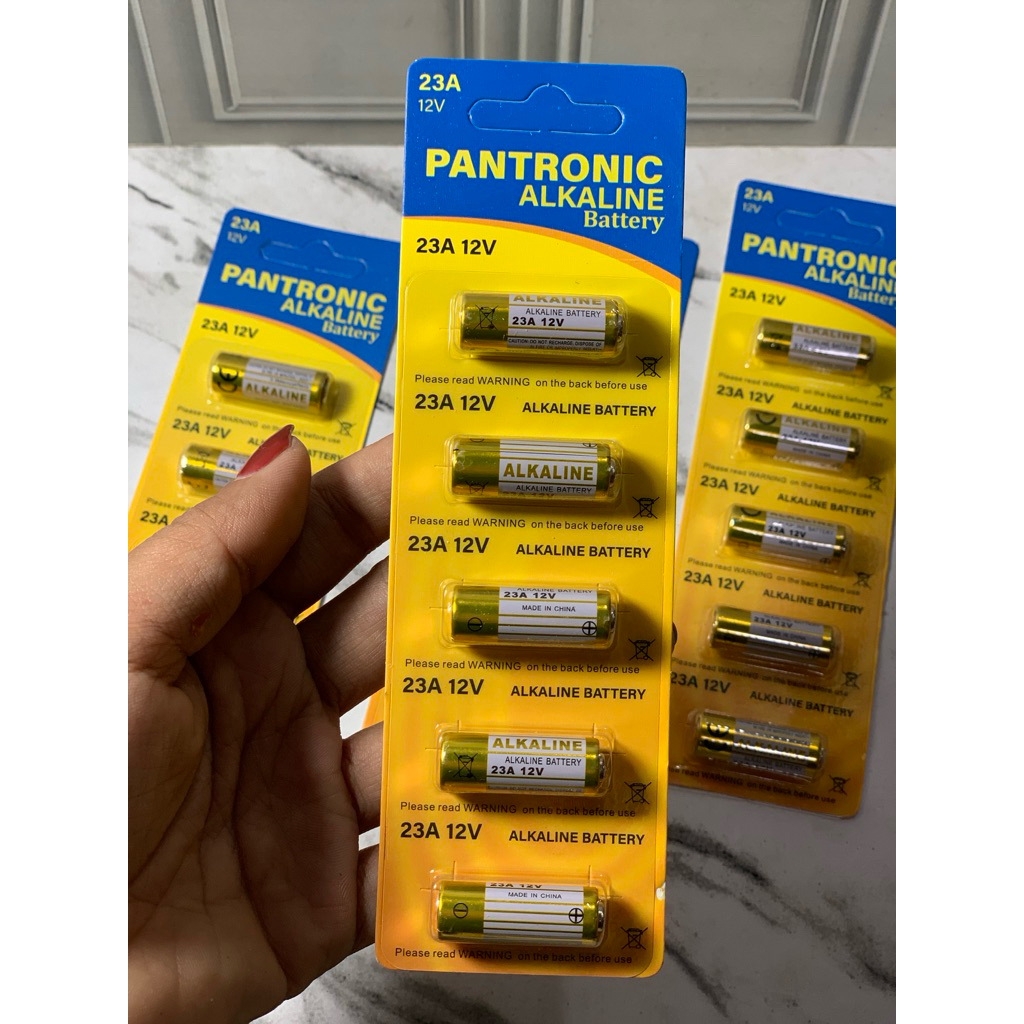 Pantronic Baterai 23A Alkaline Battery 12V A23 L1028 Batre A27/GP27A/L828F Long Lasting Performance