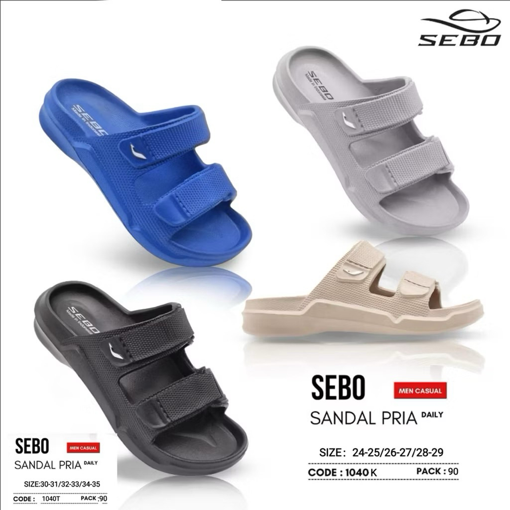 SEBO- sandal selop anak laki-laki ban2 slip on model terkini 1040K/L