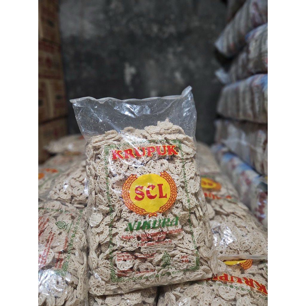 Kerupuk mawar putih SCL | kerupuk kaleng | kerupuk mentah | kerupuk putih