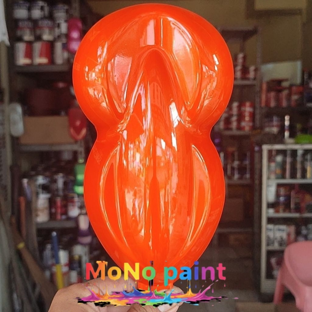 CAT PU ORANGE SUNKISS METALIK efek gold untuk costum warna mobil dan motor