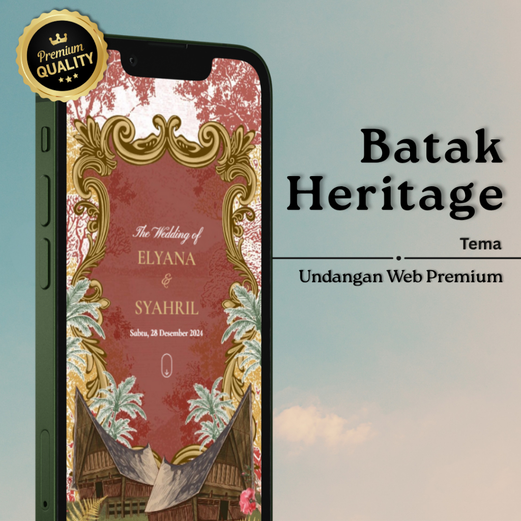 Undangan Digital Website Wedding - Batak Heritage (Premium Series)