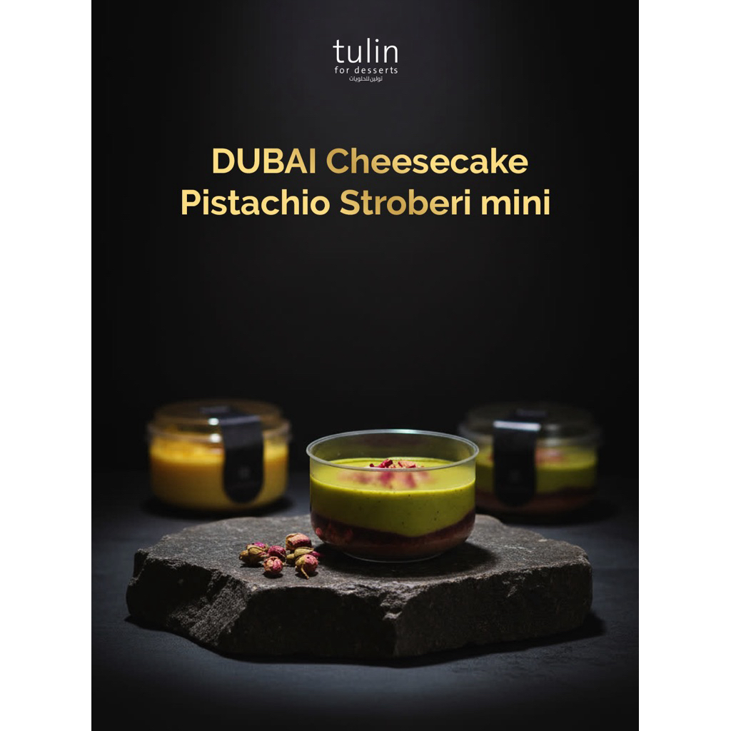 DUBAI Cheesecake Pistachio Stroberi mini Dessert Box Premium Homemade Fresh by tulin