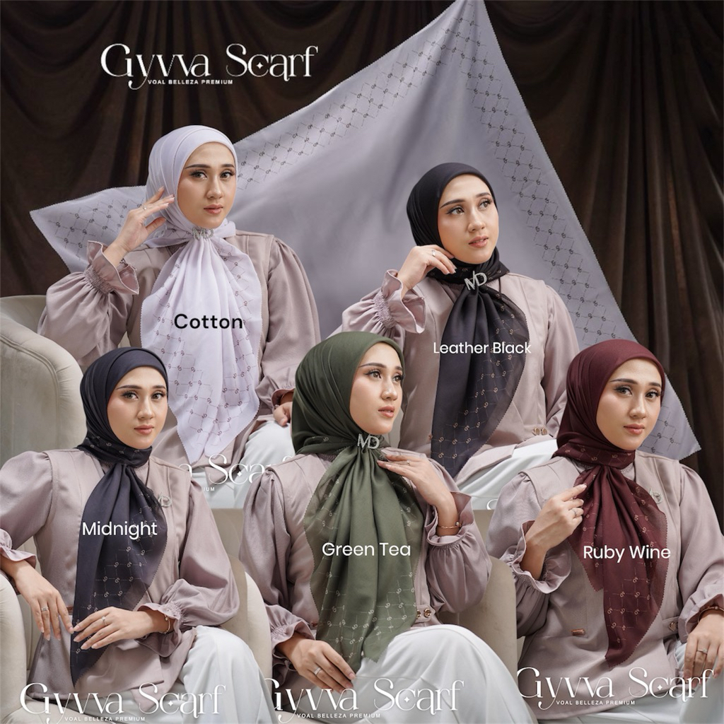 Gyvva Scarf by Nadheera Luxury Voal Motif Nadheera Hijab Nadheera
