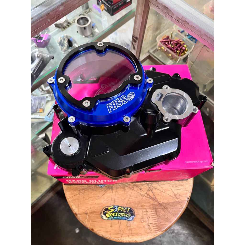 TUTUP BAK KOPLING FASSTEK TRANSPARAN PNP MOTOR MX KING 150CC