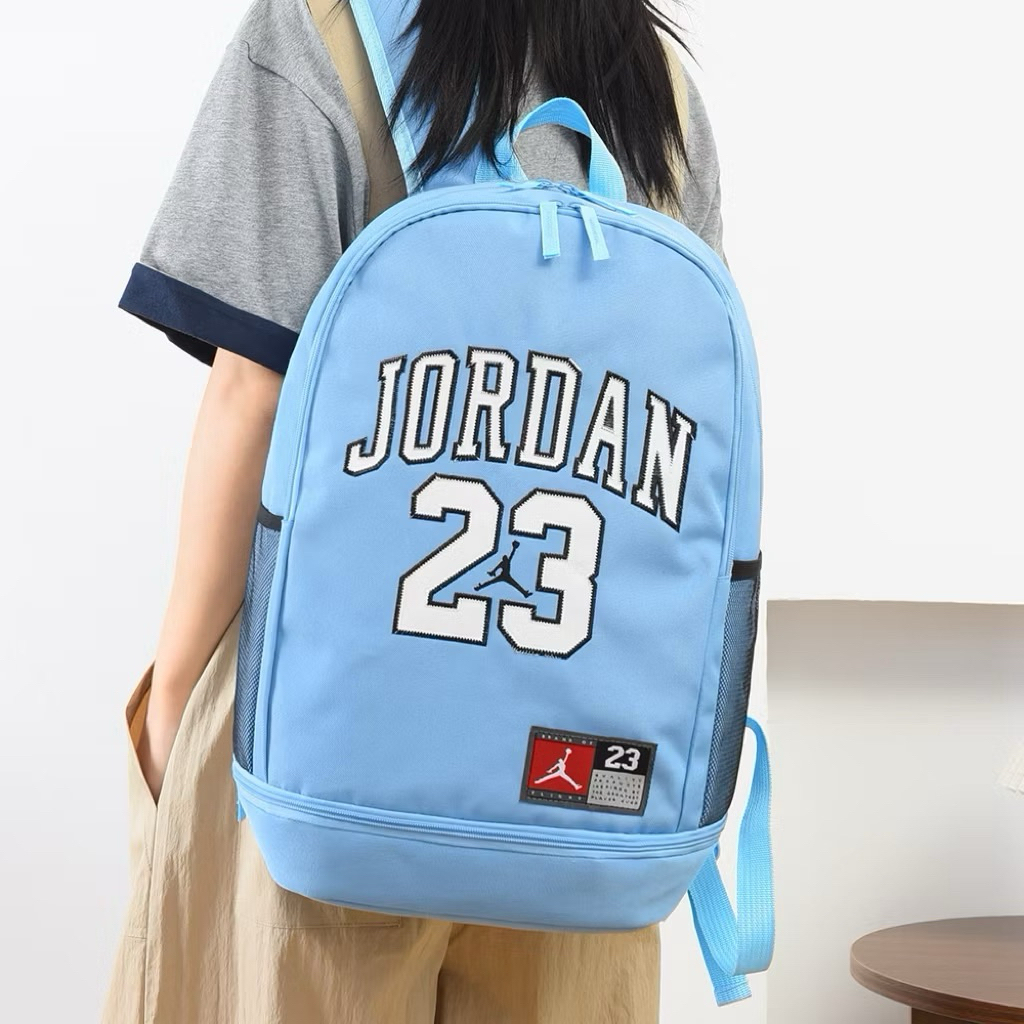 TAS RANSEL JORDAN 23 CANVAS SOFT BLUE // BACKPACK JORDAN BORDIR