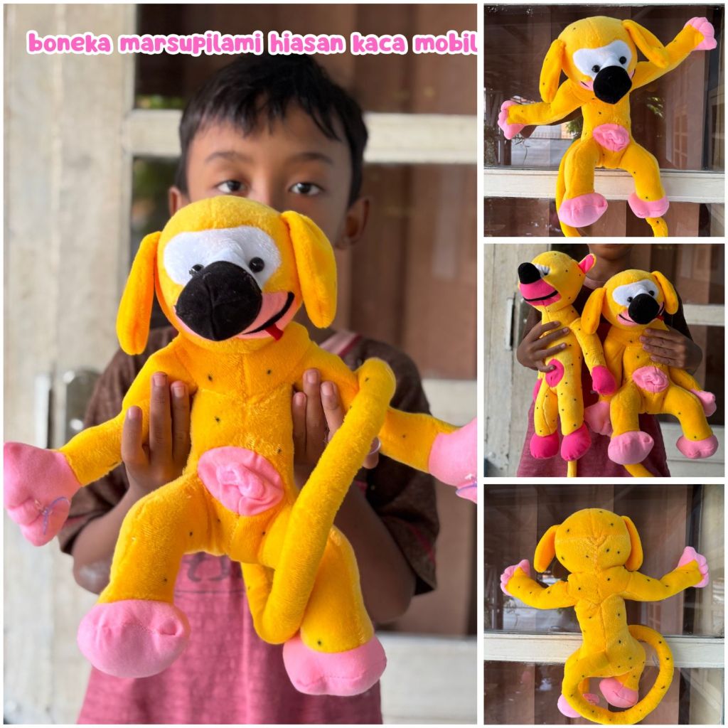 Boneka Marsupilami Tempelan Kaca Mobil