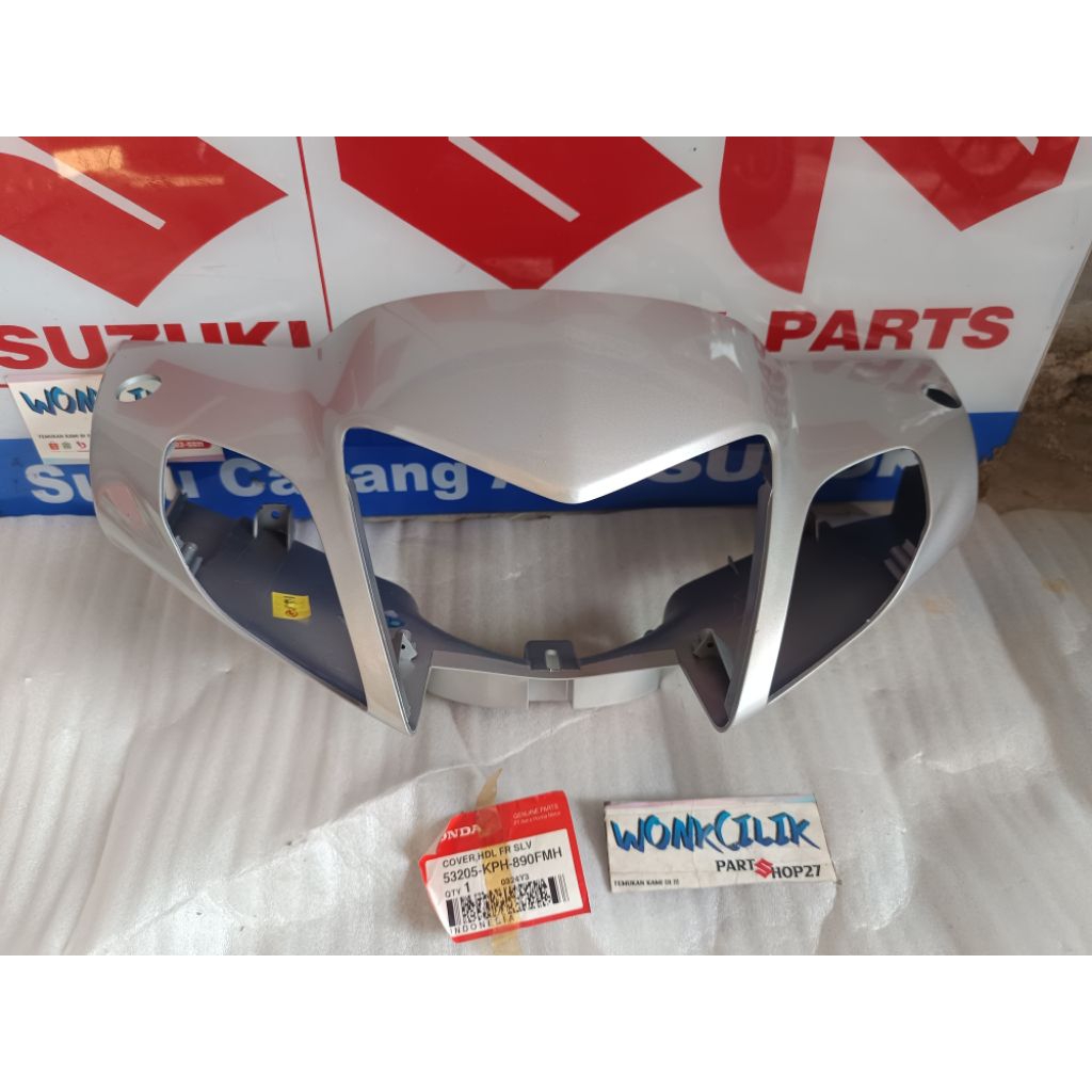 cover handle batok depan honda karisma125 silver original AHM
