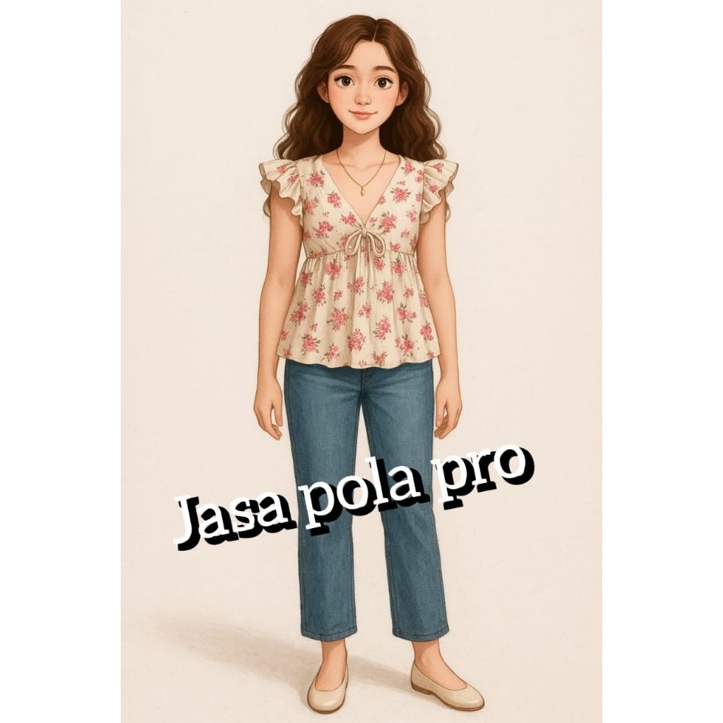 pola atasan wanita pola instan baju wanita dewasa kekinian