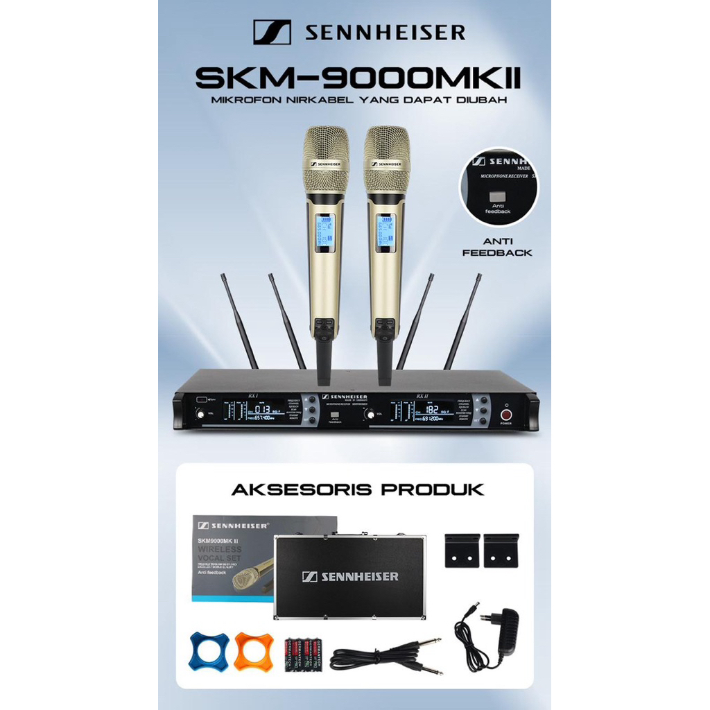 Mic wireless Sennheiser SKM 9000 free koper mic Skm 900 sennheiser skm 9000