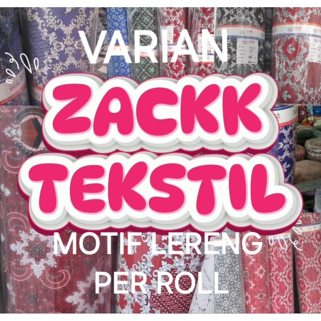 KAIN BATIK SERAGAM SEKOLAH LERENG PER ROLL 80yard