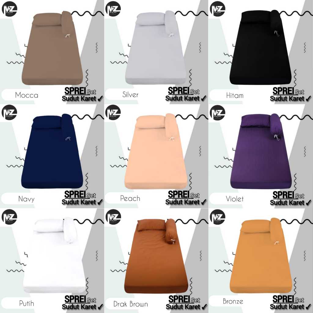 Sprei Polos 90x200x15 Single Bed - Sprei Single Bed Polos Aesthetic 90x200 - Sprei Sudut Karet