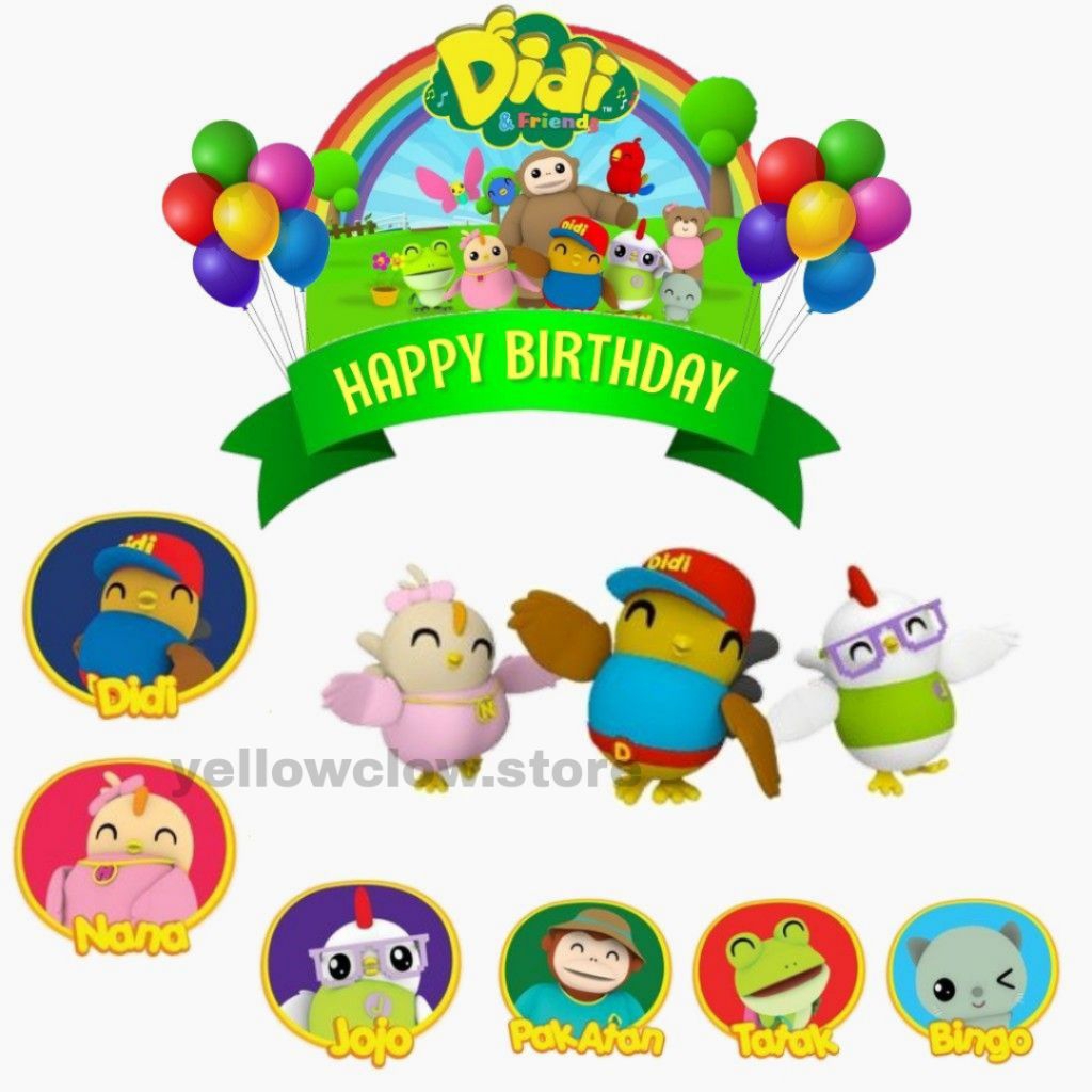 Topper Didi & Friends/Topper Kue Ulang Tahun Didi & Friends