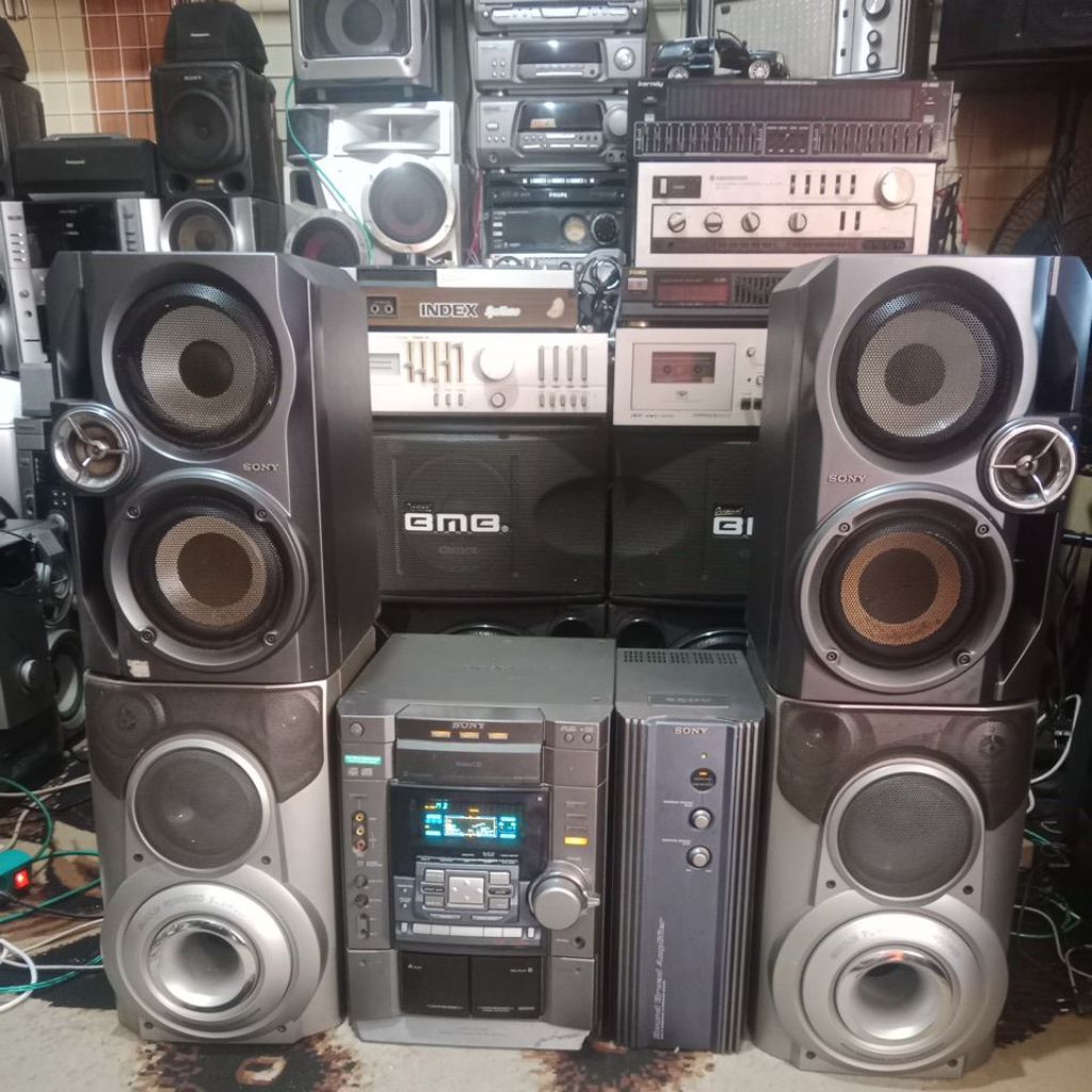 BIG COMPO SONY MHC VX888 DOUBLE POWER 1 SET SUPER BASS CLARITY CLASIC VINTAGE MEWAH
