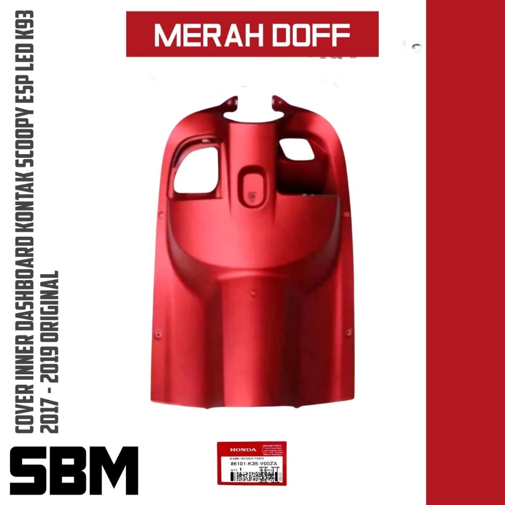 Cover Inner Dashboard Kontak Scoopy eSP LED K93 2017 2018 2019 Warna Merah Doff Red Matte Original