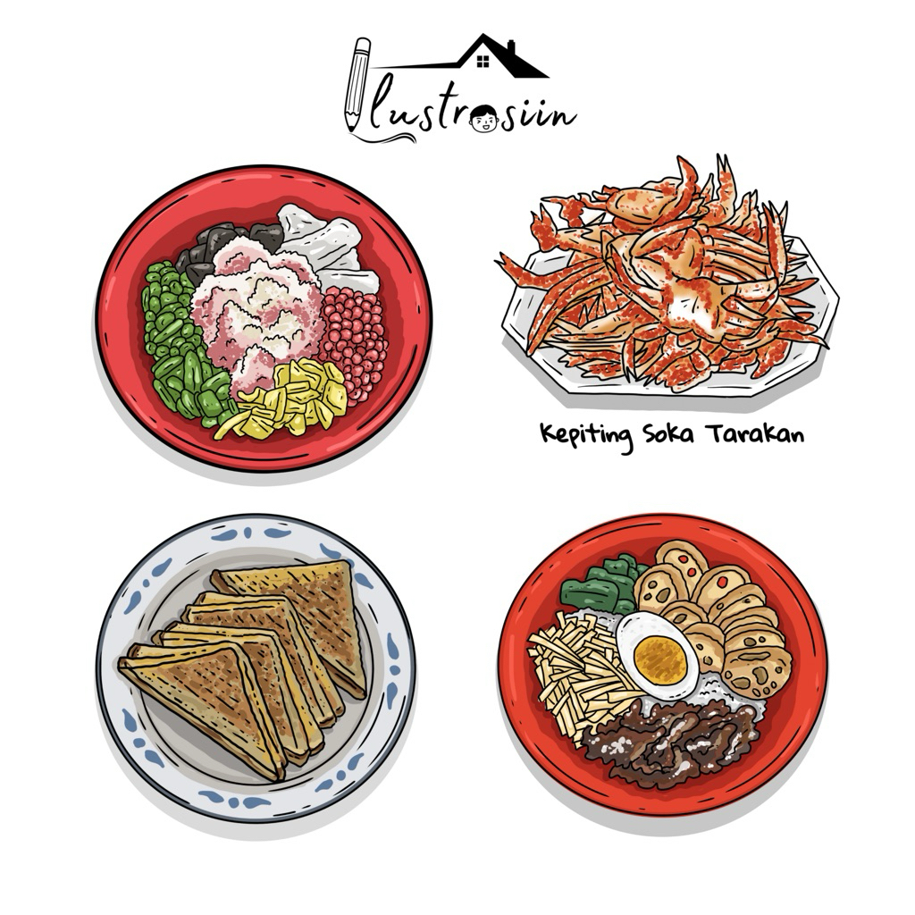 Ilustrasi model makanan