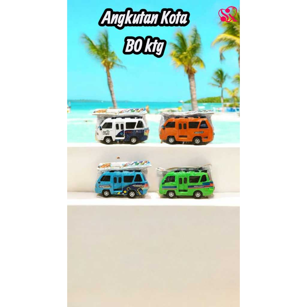 Mainan Anak Mobil Angkutan Umum / Miniatur Angkot Anak Musik Dan Lampu (JSP M-01)