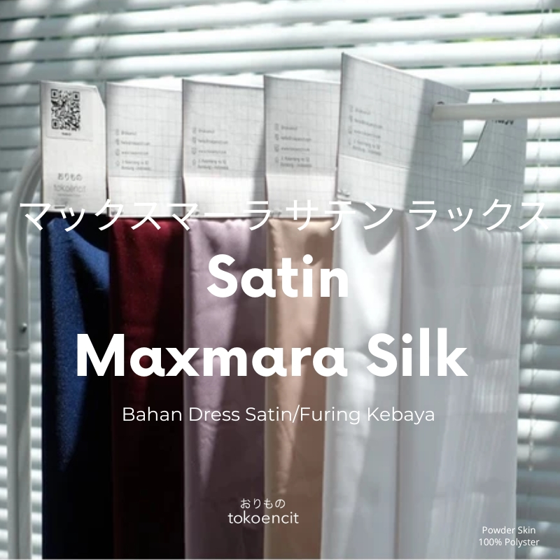 Tokoencit Kain  Powder Skin/ Satin Dior Silk Maxmara Lux Charmeus Polos Per 1 Meter Bahan Dress Sati