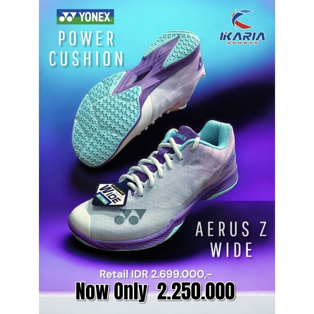 SEPATU BADMINTON YONEX AERUS Z WIDE ORIGINAL 100%