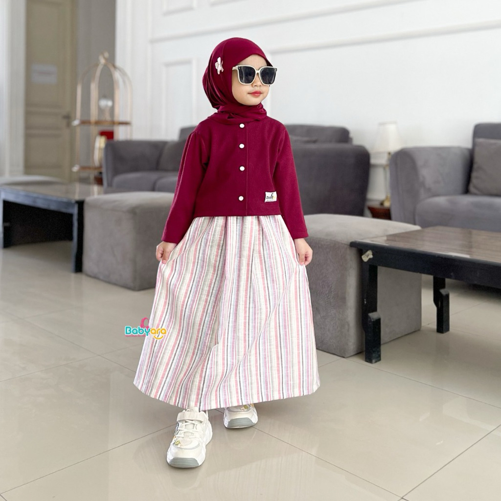 Erika Oneset/pakaian fashion anak perempuan/setelan stelan anak perempuan/cardigan kardigan anak per