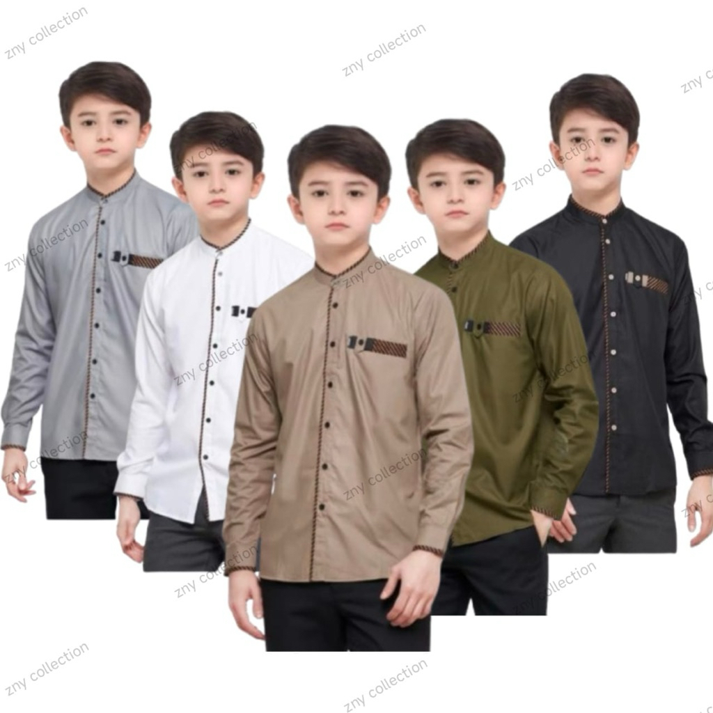 Baju Koko Anak Laki Laki Lengan Panjang Koko Remaja Terbaru 2026