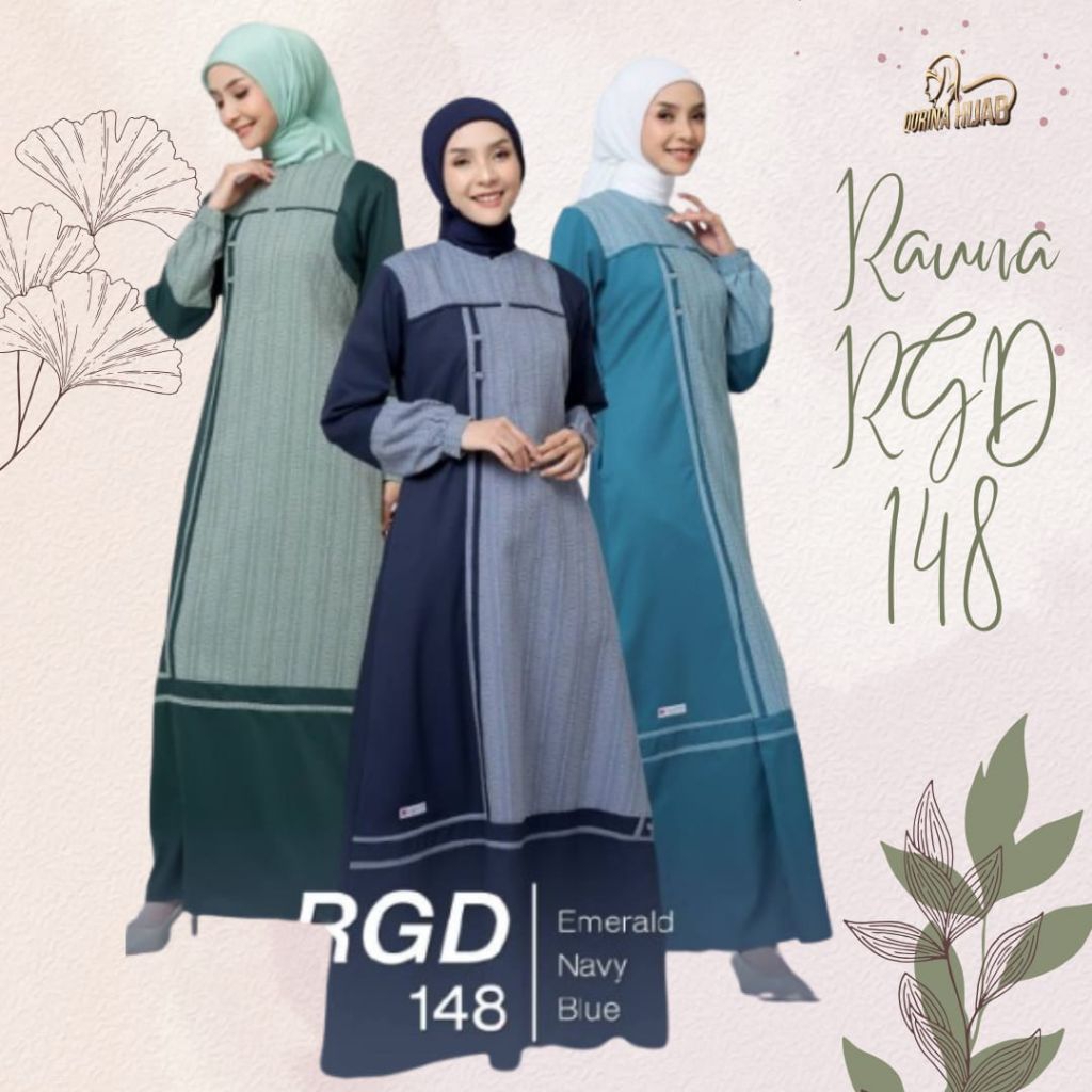 Baju gamis rauna / Rauna RGD 148 / gamis dewasa / gamis remaja / gamis ootd