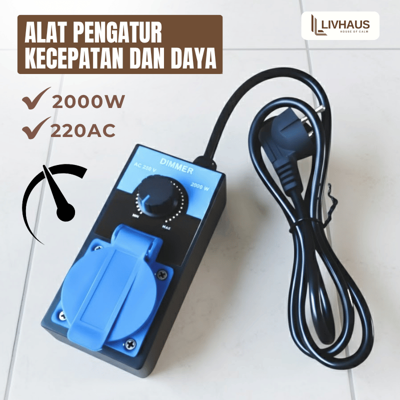 Dimmer Speed Control 2000W Pengatur Kecepatan Gerinda Dimmer Gerinda 2000 Watt AC 220V