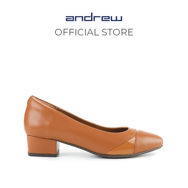 Sepatu Heels Wanita Andrew Shoes Heliana Brown