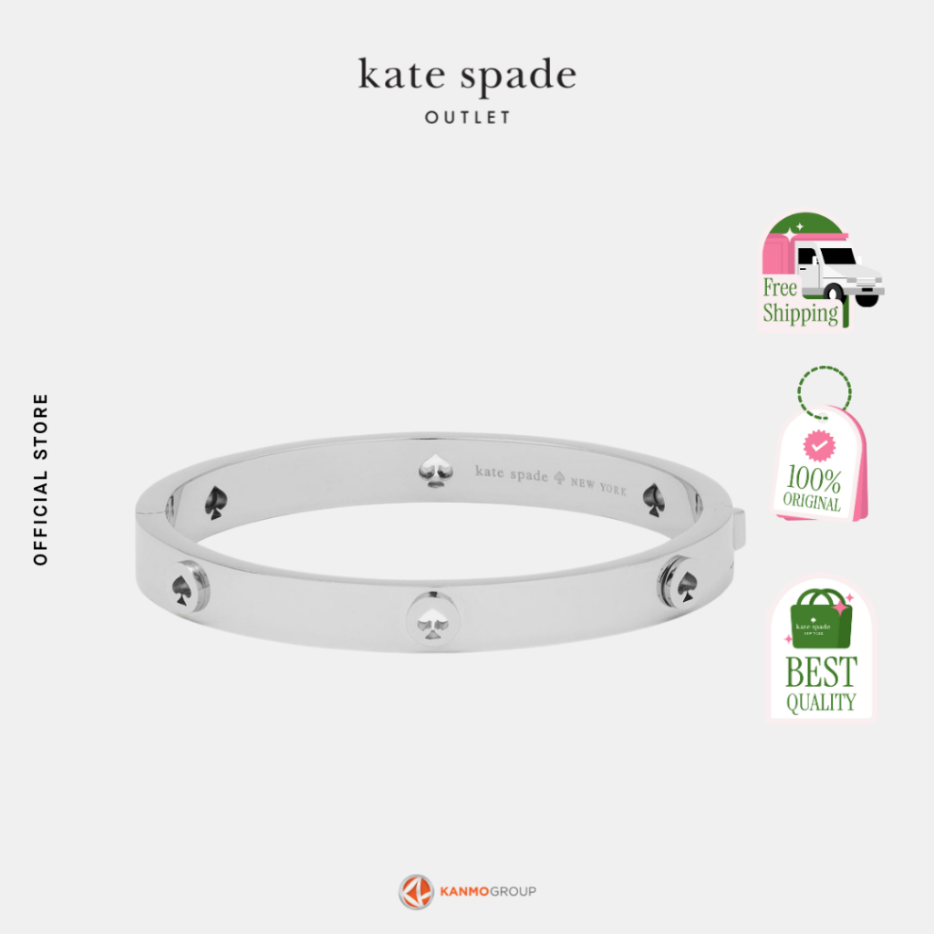 Kate Spade Spot The Spade Studded Hinged Bangle - Perhiasan Gelang Wanita