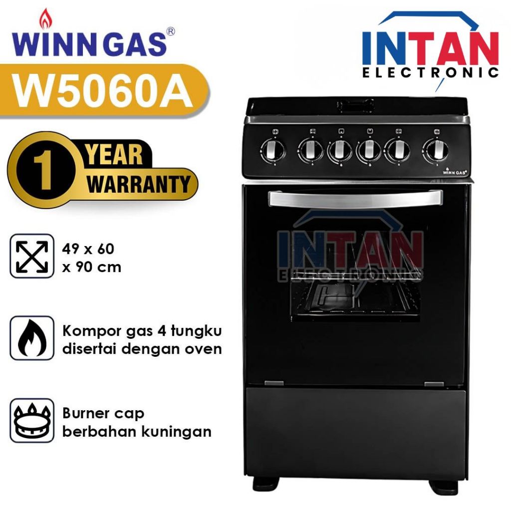 FREE STANDING WINNGAS W-5060A WINGAS OVEN GAS API ATAS DAN BAWAH  MURAH ( MEDAN)