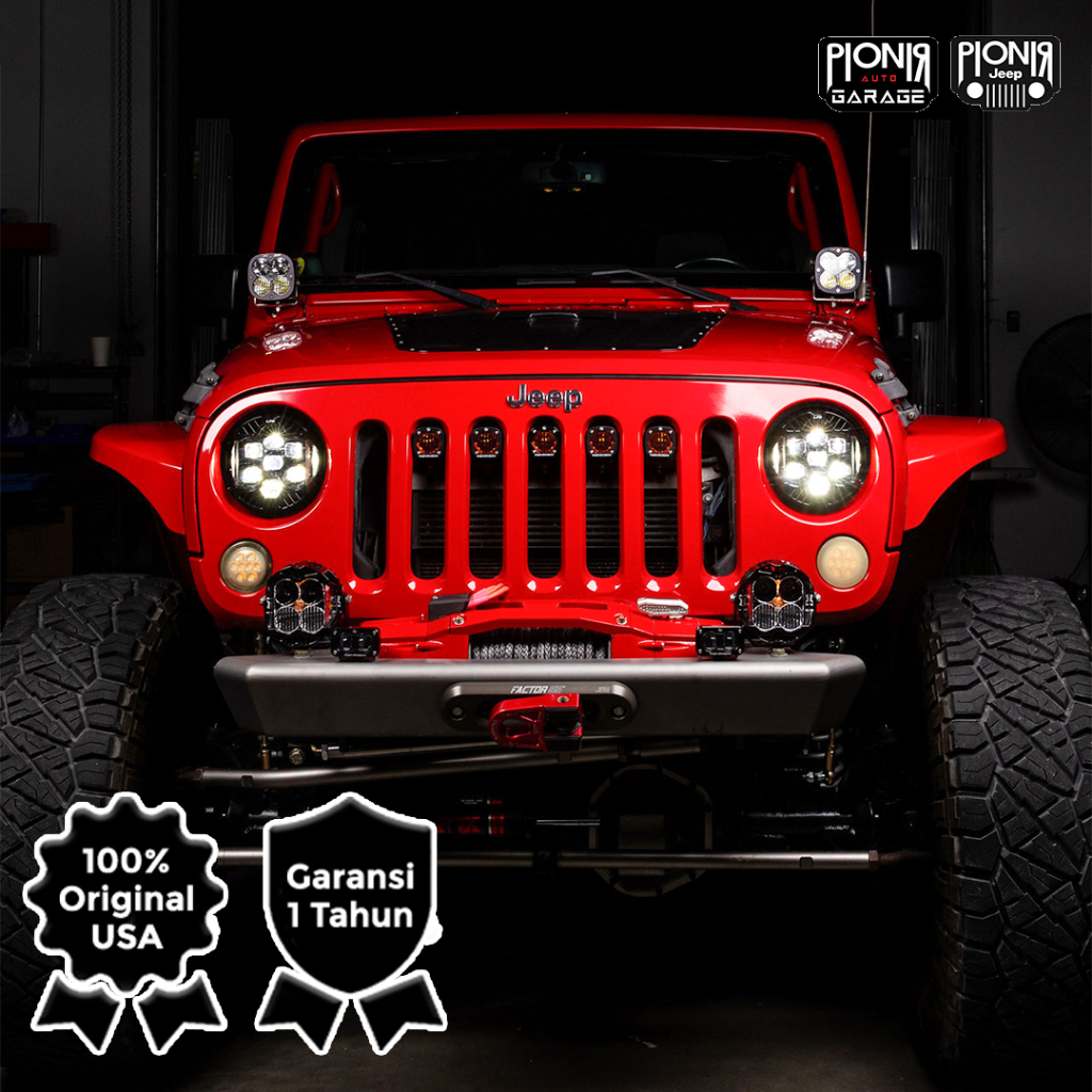 Headlamp Jeep Wrangler JK Baja Designs LP6 DOT | Headlight Jeep JK | Lampu Utama Jeep Wrangler JK | 