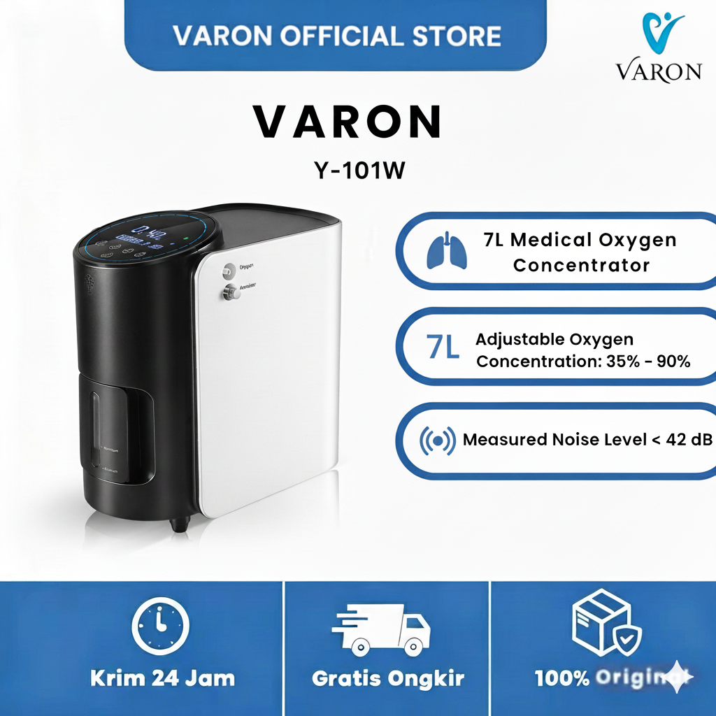 [ COD ]  VARON Y-101W Oxygen Concentrator 1-7L/min Adjustable Portable Oxygen Machine for Home Use a