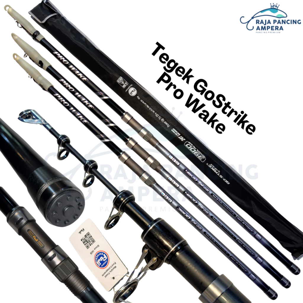 Tegek Go Strike Versus Pro Wake Rod Joran Surf Telescopic Pasiran Pantai Carbon 24 T Alumunium Fuji 