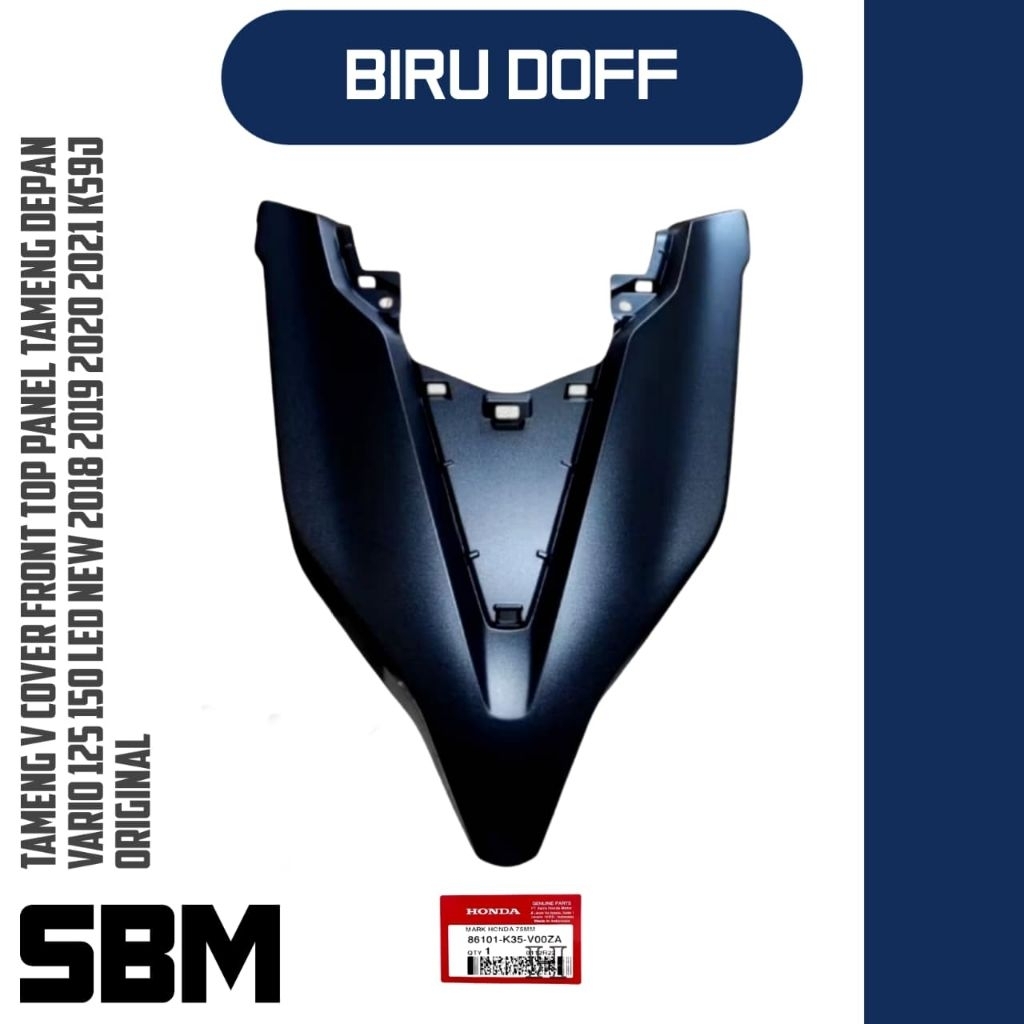 Tameng V Cover Front Top Panel Tameng Depan Vario 125 150 LED New 2018 2019 2020 2021 K59J Warna Blu