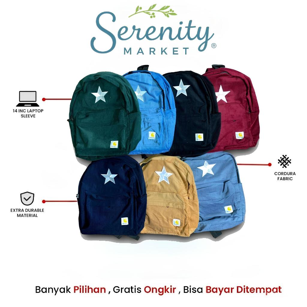 TAS BACKPACK CORDUROY CNVRS BINTANG TRADE PAYTON SERIES REWORKED RANSEL