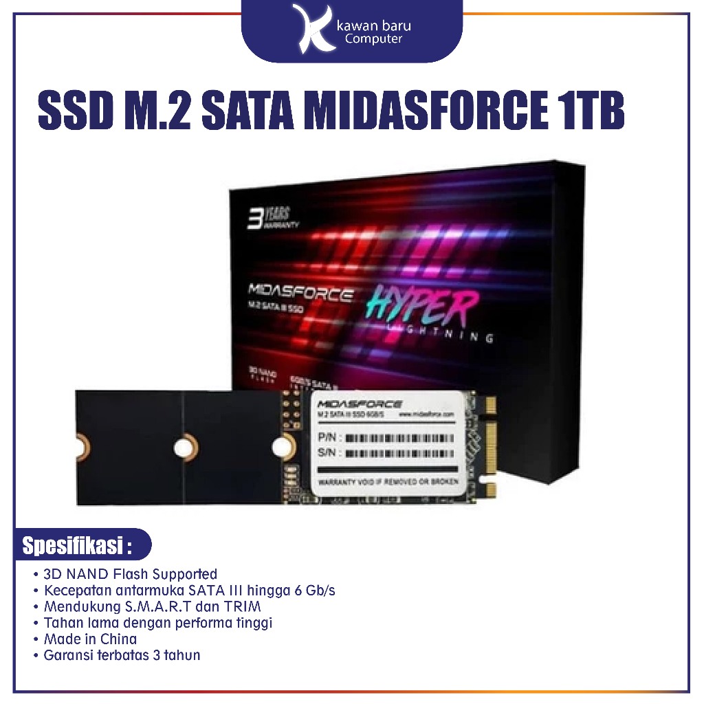 SSD M.2 SATA MIDASFORCE 1TB