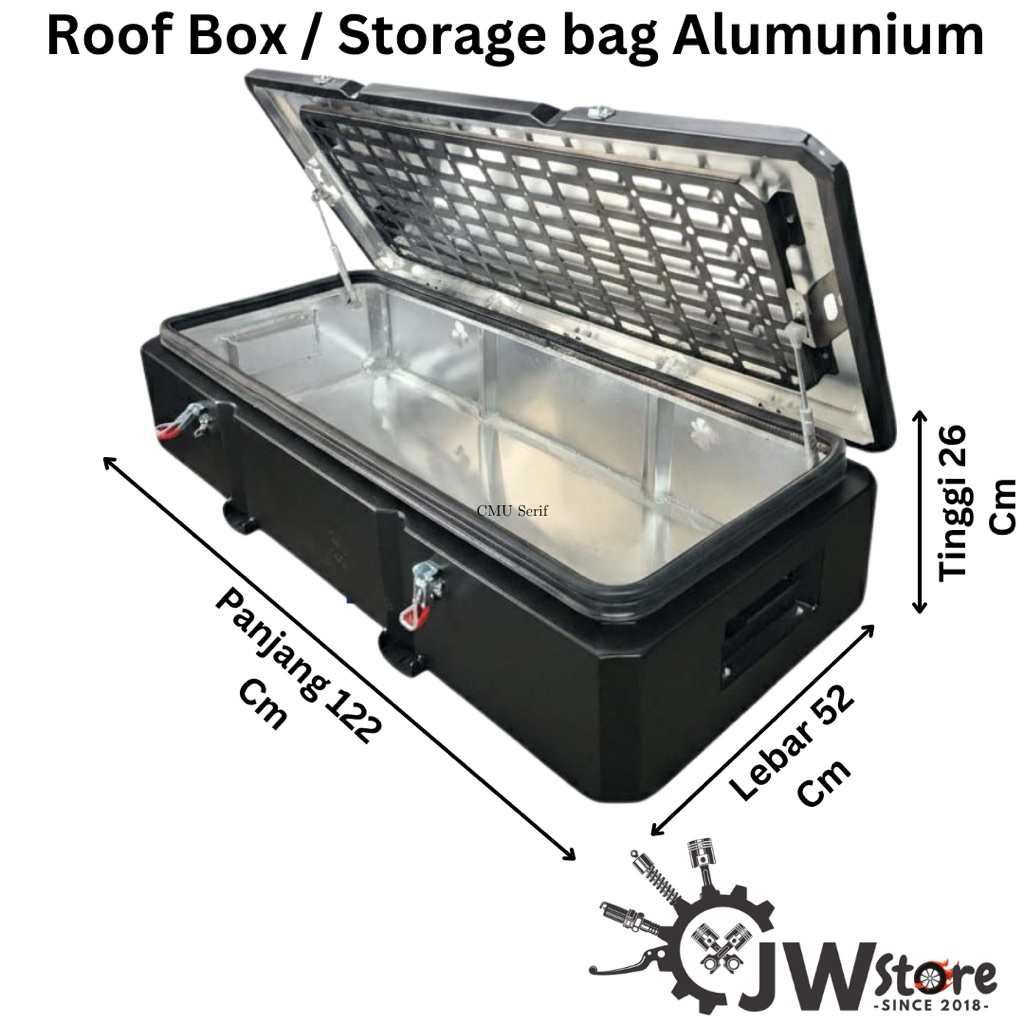 Roof box storage box alumunium - Box bagasi atas rack mobil