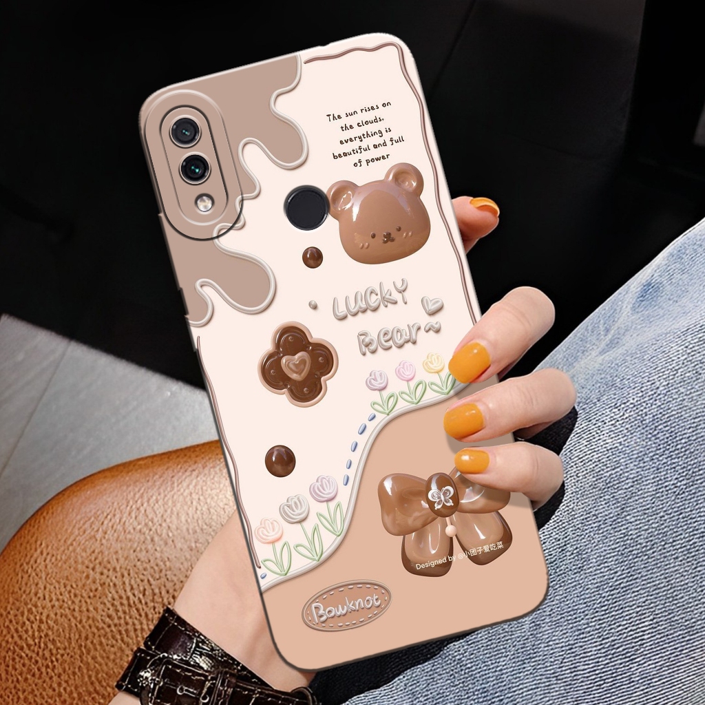 Softcase Hp Xiaomi Redmi Note 7/ Note 7 Pro - Fashion Case Bear - Case Redmi Note 7/ Note 7 Pro - Si