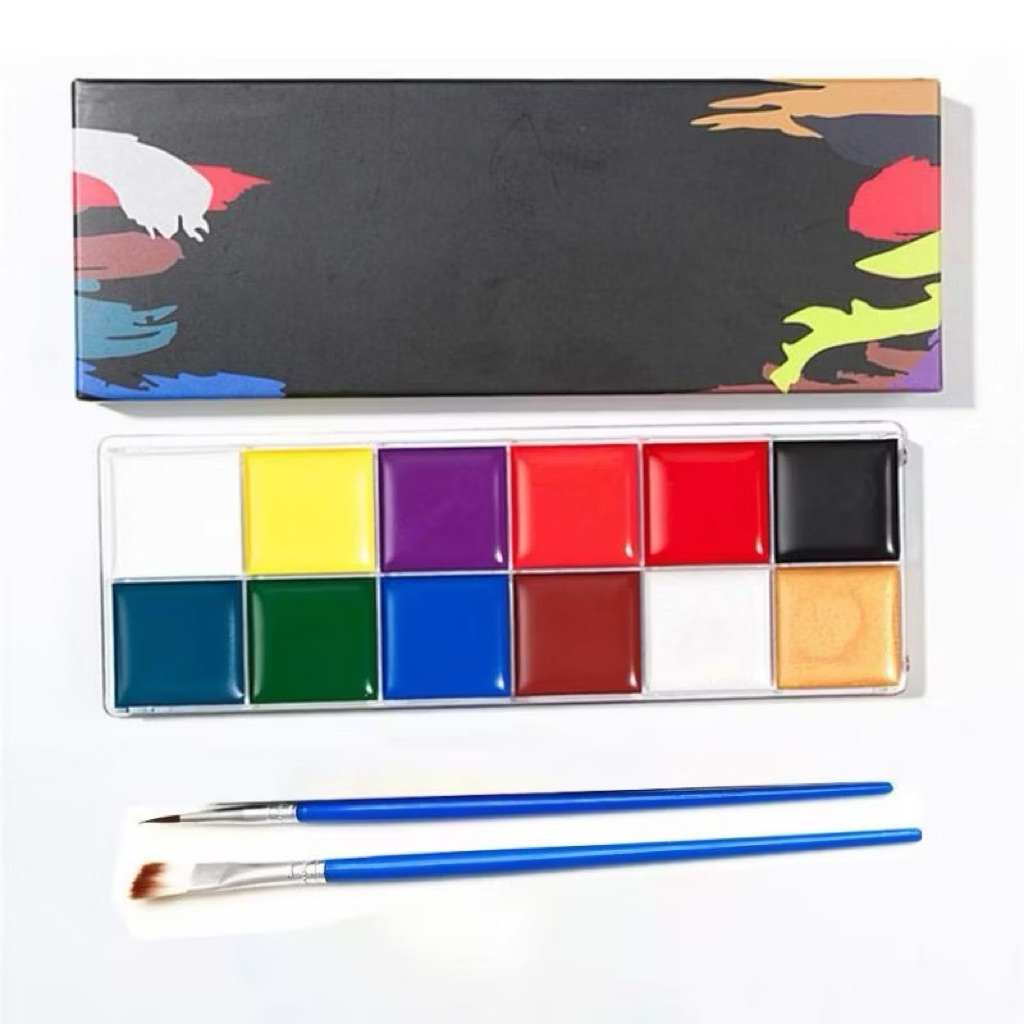 12 Warna Body Face Painting Cat Wajah Painting Wajah Body Painting Palette Wajah