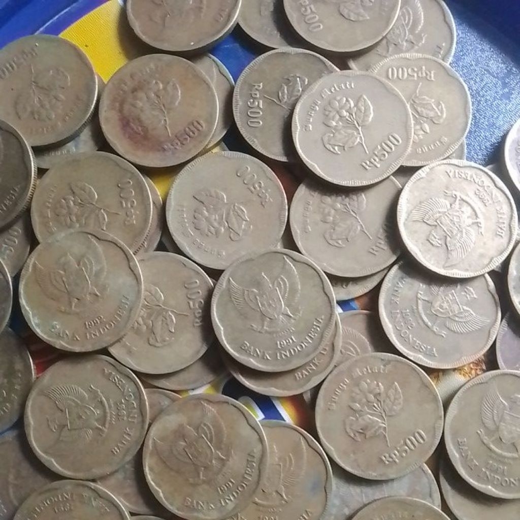 ORIGINAL UANG KUNO KOIN 500 RUPIAH MELATI