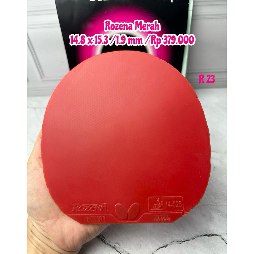 SECOND KARET TENIS MEJA PINGPONG ROZENA WARNA MERAH