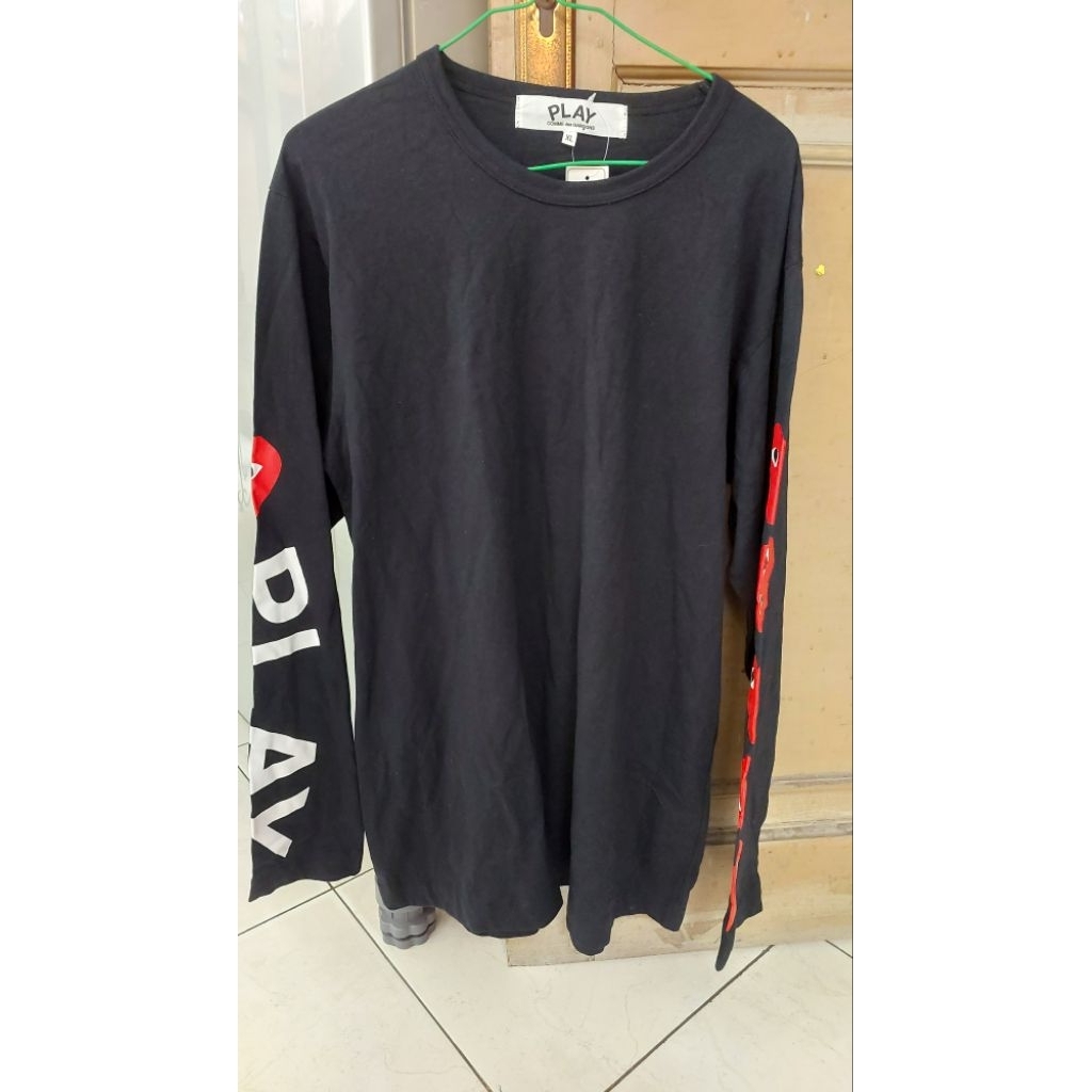 LONG SLEEVE TSHIRT CDG PLAY KAOS LENGAN PANJANG SECOND