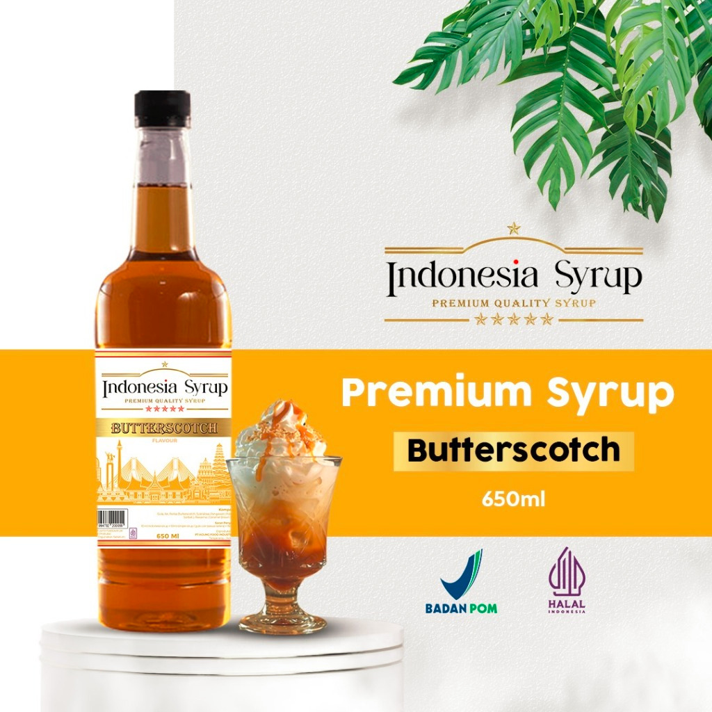 Indonesia Syrup Rasa BUTTERSCOTCH 650ML [Flavoured Syrup Halal]
