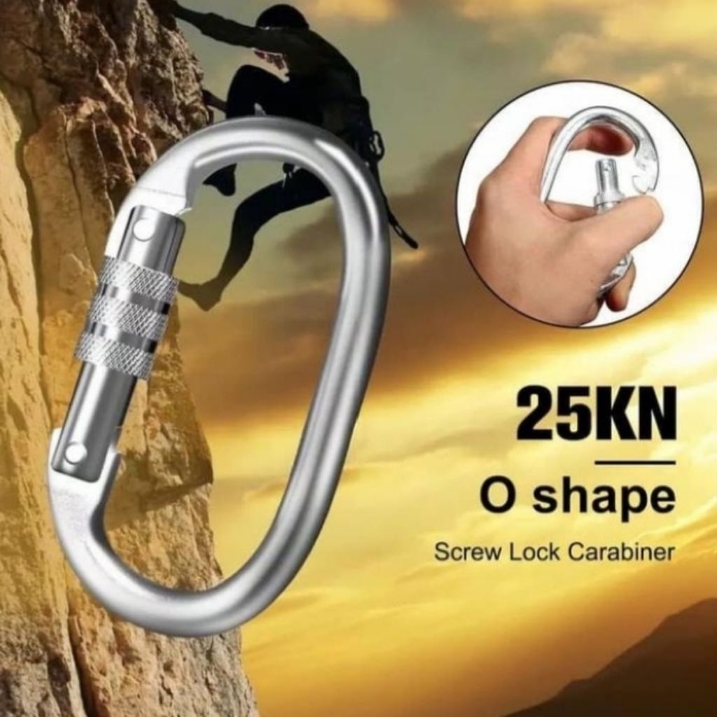 Carabiner 25 Kn Safety For Climbing / Carabiner Kn Panjat Tebing