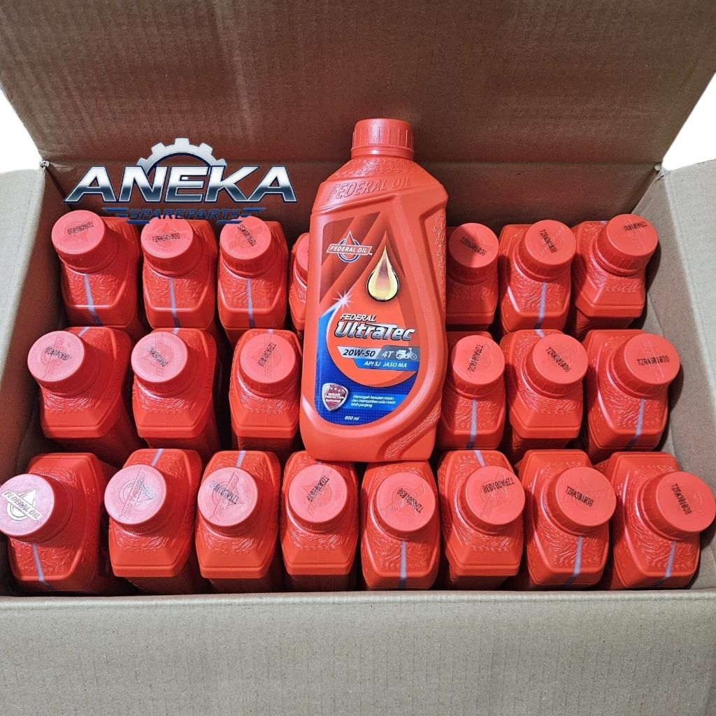1 DUS - Oli Federal Ultratec 800ml 20W-50 Merah NEW 20W-50  24 Botol
