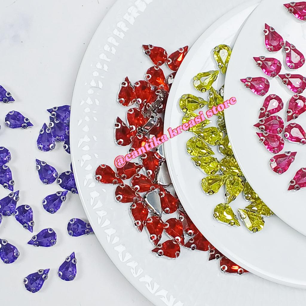 Payet Diamond Cangkang Jahit Tetes Grade A Ukuran 8x13 Mm Per Pcs Premium Murah