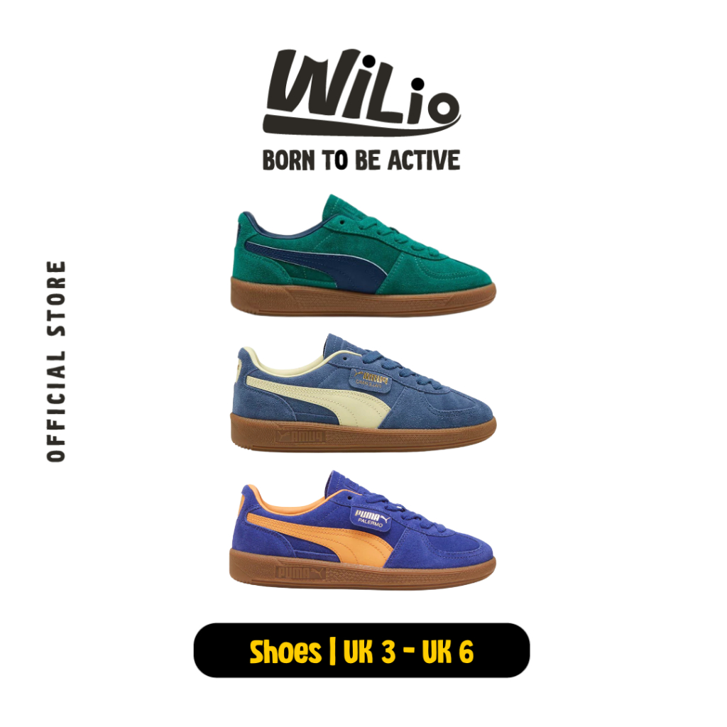 PUMA Palermo Jr 39727135 - Sepatu Anak (Hijau)