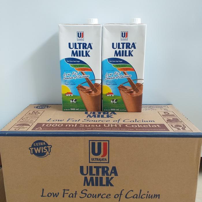 ULTRA MILK SUSU UHT LOW FAT COKLAT 1 DUS 12 PCS