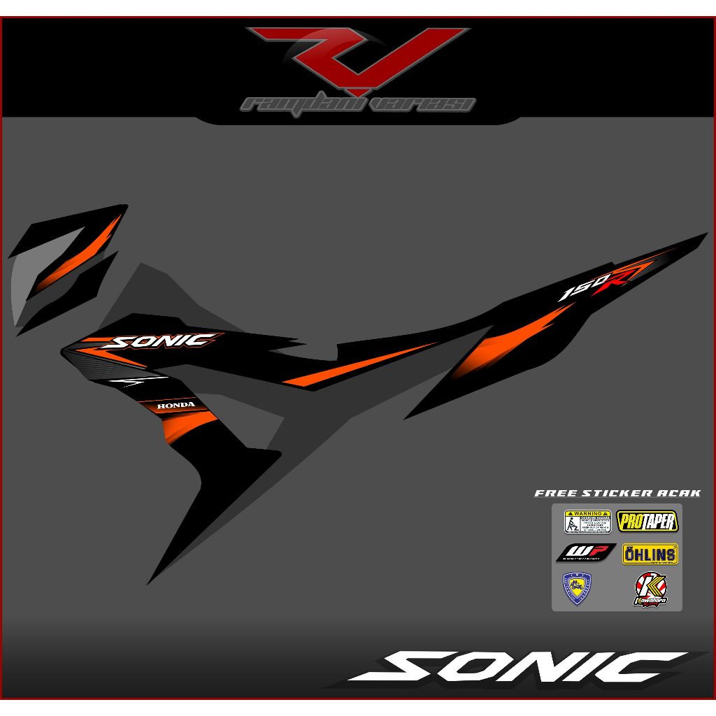 STRIPING STIKER HONDA SONIC/STIKER MOTOR SONIC 150R/STRIPING SONIC 150R KEREN