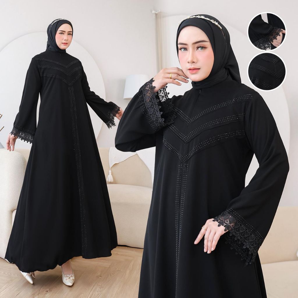 GAMIS abaya tangan renda jumbo